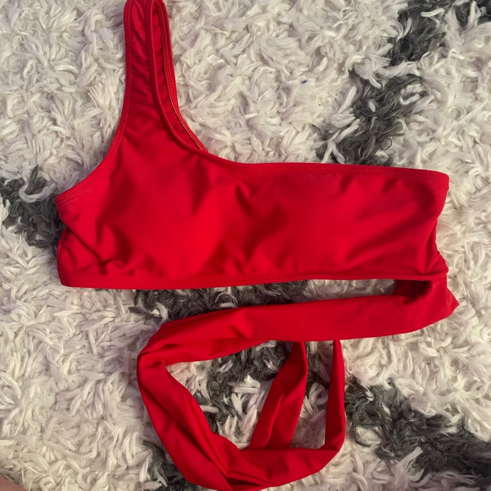 one shoulder bikini top